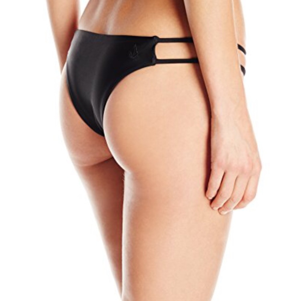 Volcom black bikini bottoms
